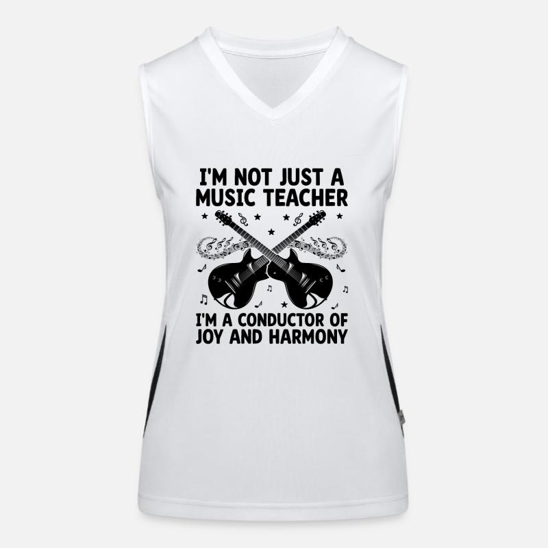 Ich bin nicht nur ein Musiklehrer, ich bin ein Dirigent Musik Funktionelles Kontrast-Tank Top für Frauen