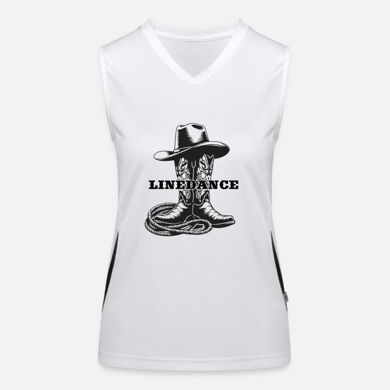 Linedance Linedancing Country Fan - Free Gift Women's Functional Contrast Tank Top