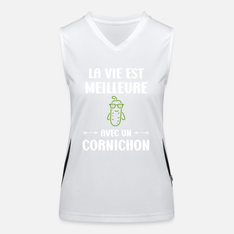 cornichon Débardeur respirant contrasté Femme