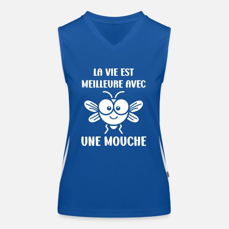 Insecte Citation humour mouche Débardeur respirant contrasté Femme