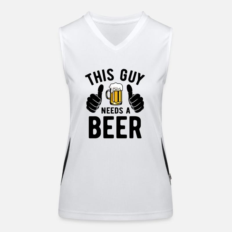 This guy needs a beer - Biertrinker - Spruch Women's Functional Contrast Tank Top