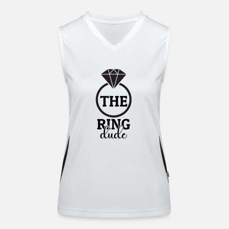 Ring Dude Ring Bearer Wedding Wedding Wedding Ring Women's Functional Contrast Tank Top