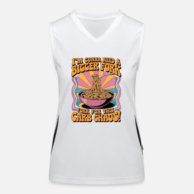 I'm Gonna Need A Bigger Fork Funktionelles Kontrast-Tank Top für Frauen