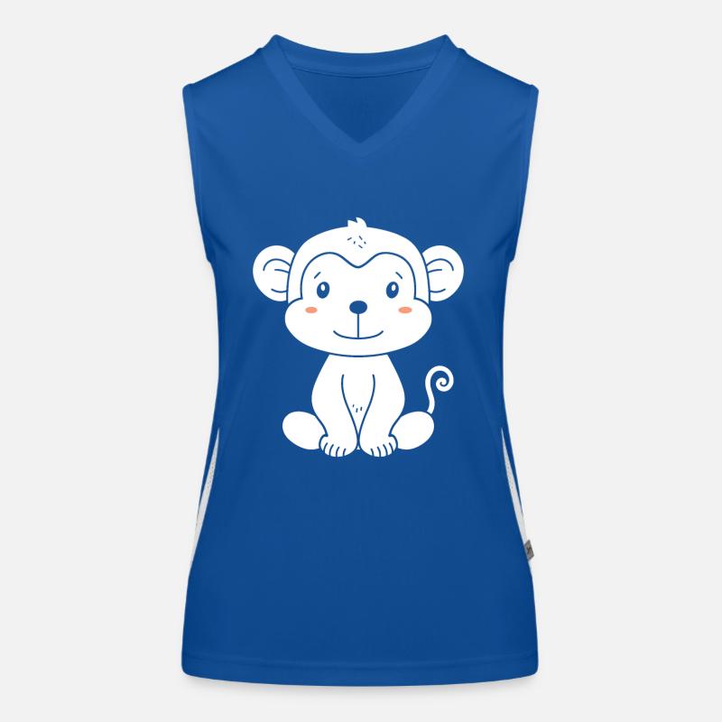 Baboon monkey Women's Functional Contrast Tank Top