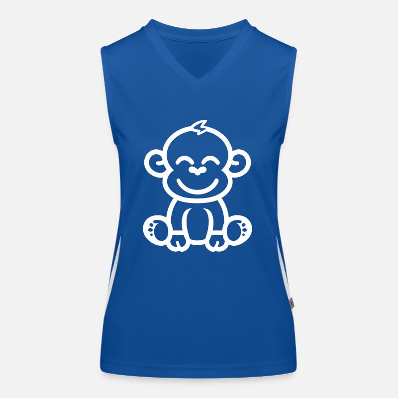 Baboon monkey Women's Functional Contrast Tank Top