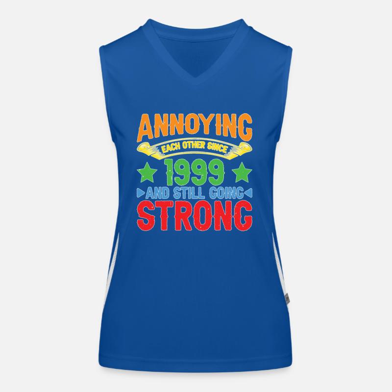 Annoying Each Other Since 1999 Funktionelles Kontrast-Tank Top für Frauen