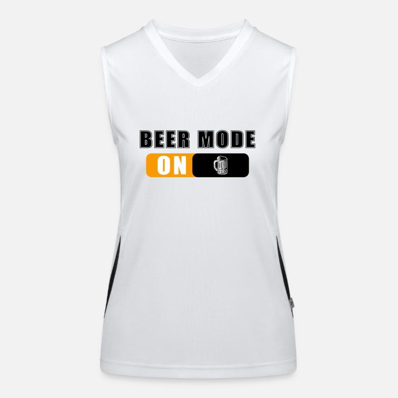 Beer Mode on Bier Modus an Funktionelles Kontrast-Tank Top für Frauen