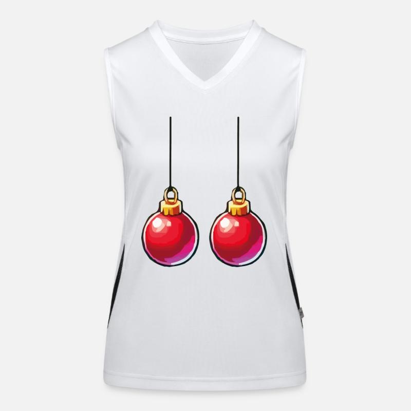Weihnachtskugel Funktionelles Kontrast-Tank Top für Frauen