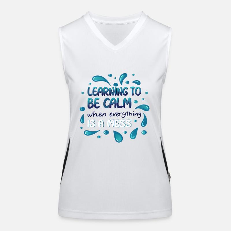 LEARNING TO BE CALM Women's Functional Contrast Tank Top