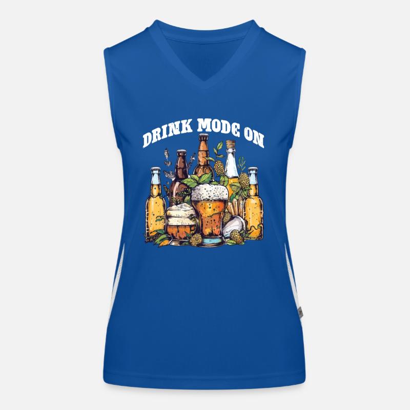 Drink Mode On Funktionelles Kontrast-Tank Top für Frauen