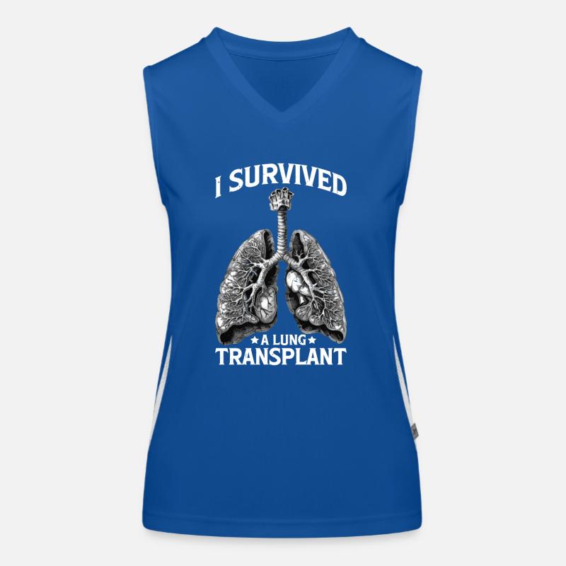 I Survived A Lung Transplant Funktionelles Kontrast-Tank Top für Frauen