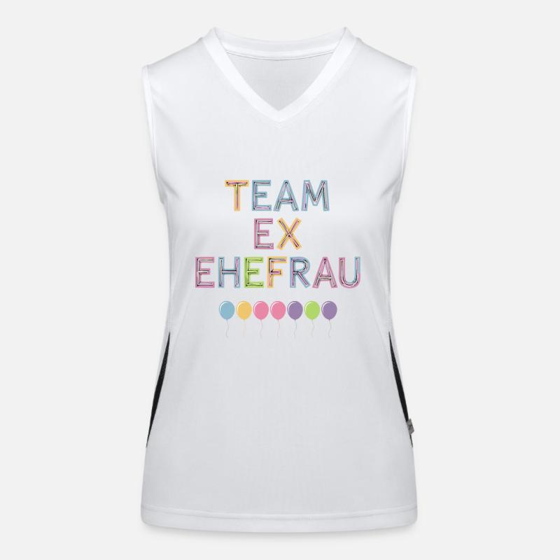 Team Ex Ehefrau für Geschiedene und Getrennte Funktionelles Kontrast-Tank Top für Frauen