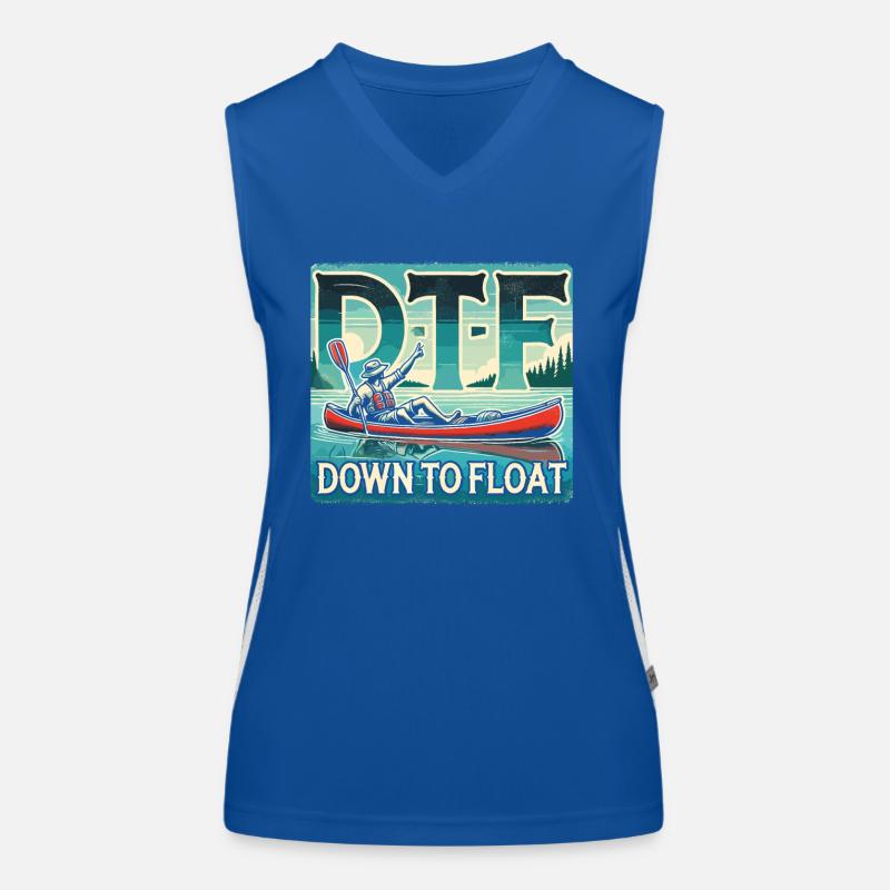 DTF - Down To Float Funktionelles Kontrast-Tank Top für Frauen