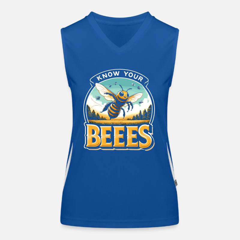 Kenne deine Bienen Funktionelles Kontrast-Tank Top für Frauen