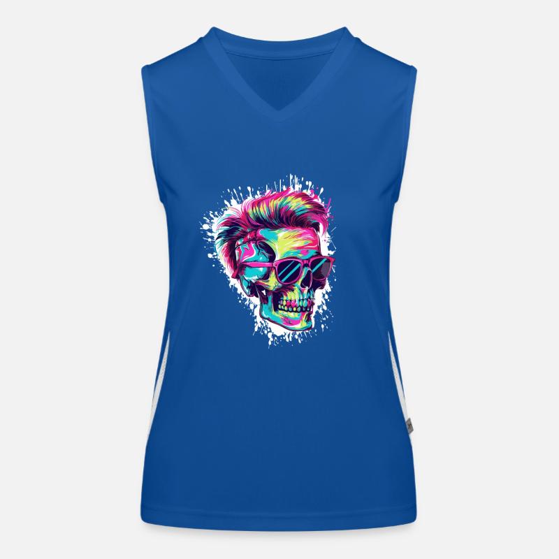 Techno Skull Party Women's Functional Contrast Tank Top