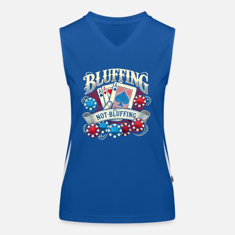 Bluffen oder nicht bluffen Funktionelles Kontrast-Tank Top für Frauen