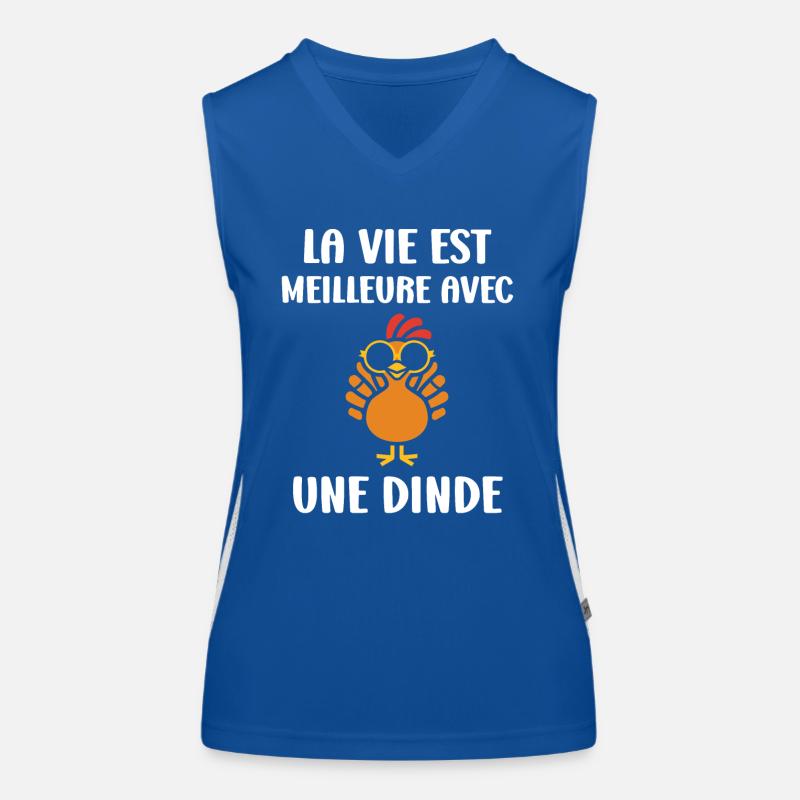 Dinde Débardeur respirant contrasté Femme