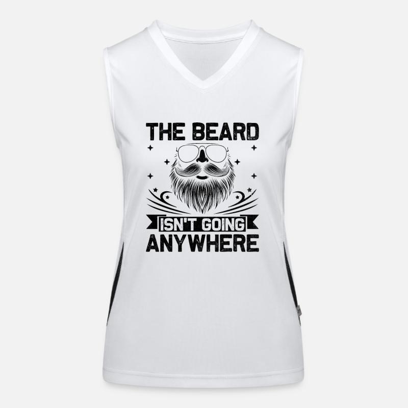 Der Bart geht nirgendwo hin Bärte Gesichtsbehaarung Funktionelles Kontrast-Tank Top für Frauen