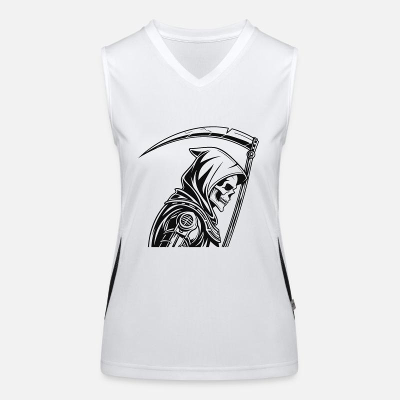 FUTURISTIC GRIM REAPER Women's Functional Contrast Tank Top