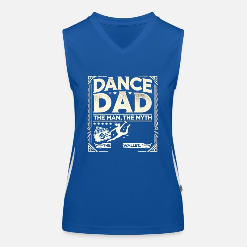 Dance Dad Der Mann Der Mythos Der Geldbeutel Funktionelles Kontrast-Tank Top für Frauen