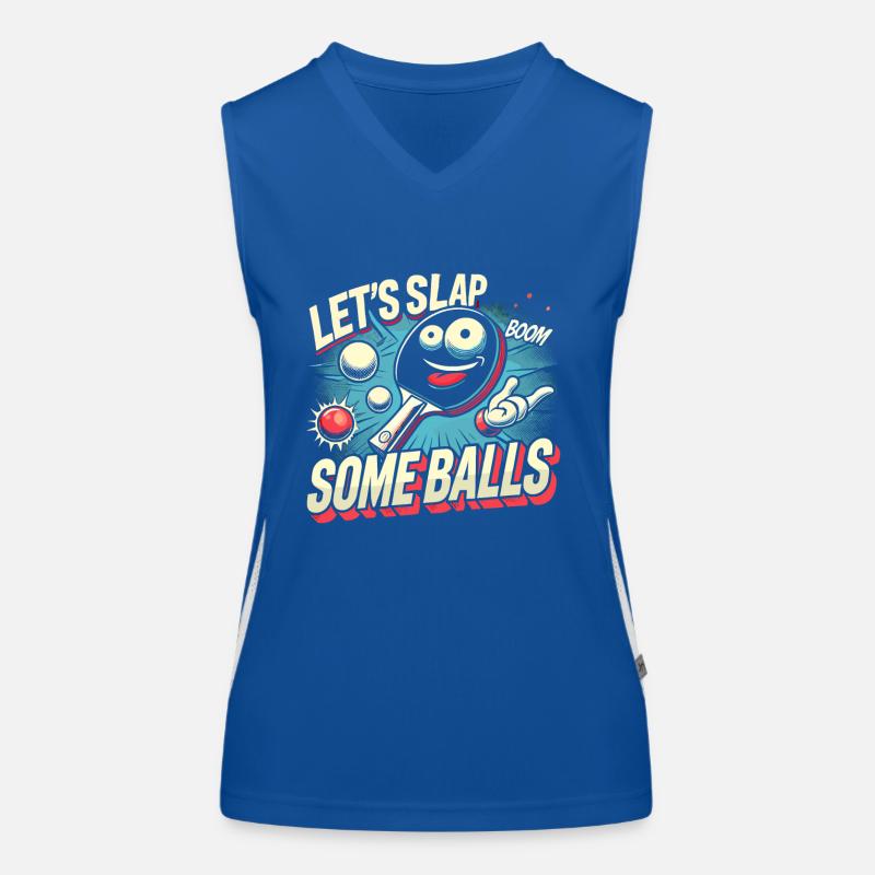 Lasst uns ein paar Bälle klatschen Funktionelles Kontrast-Tank Top für Frauen