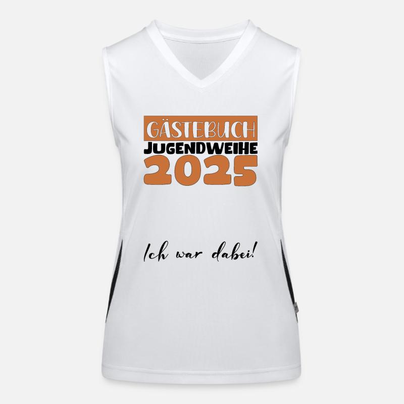 Jugendweihe 2025 Gästebuch Geschenk Mädchen Jungen Funktionelles Kontrast-Tank Top für Frauen