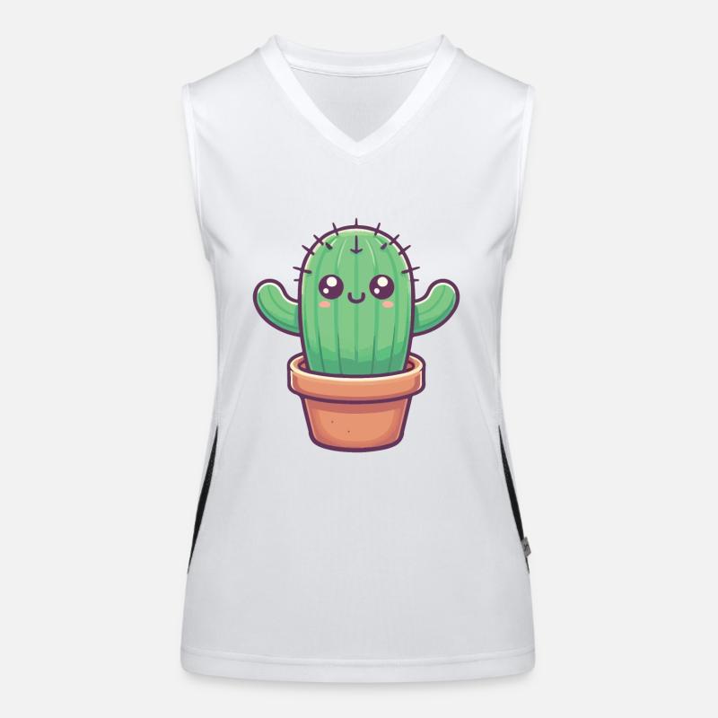 Cactus thorny desert cactus prickly cacti Women's Functional Contrast Tank Top
