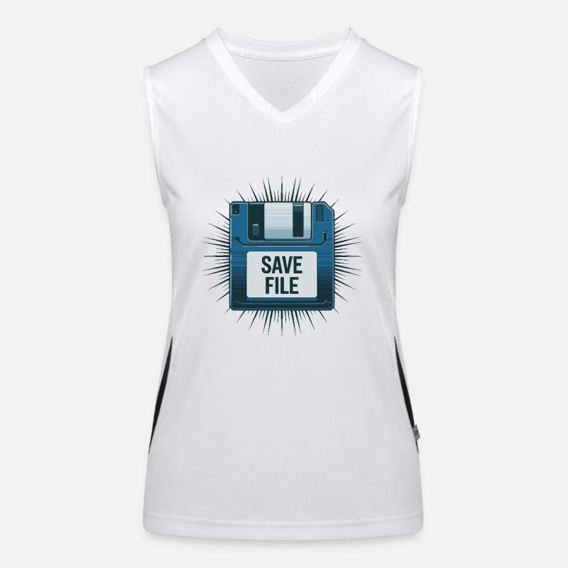 Save Disk Diskette 90s PC für einen Computer Funktionelles Kontrast-Tank Top für Frauen