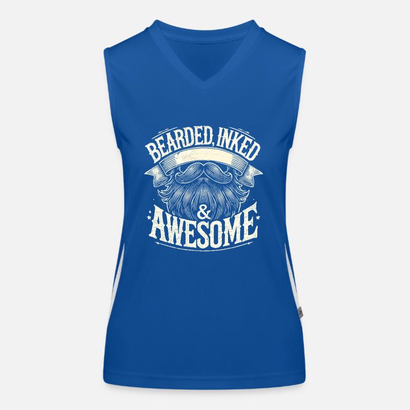 Bearded Inked & Awesome Funktionelles Kontrast-Tank Top für Frauen
