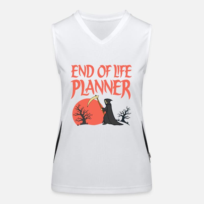 PLANNER VOOR HET EINDE VAN DE LEVENSDUUR Functionele contrasterende tanktop voor vrouwen