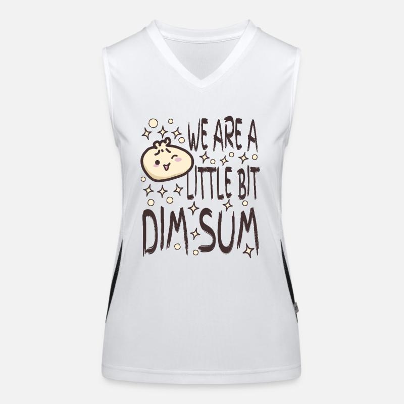 Ein bisschen Dim Sum Funktionelles Kontrast-Tank Top für Frauen