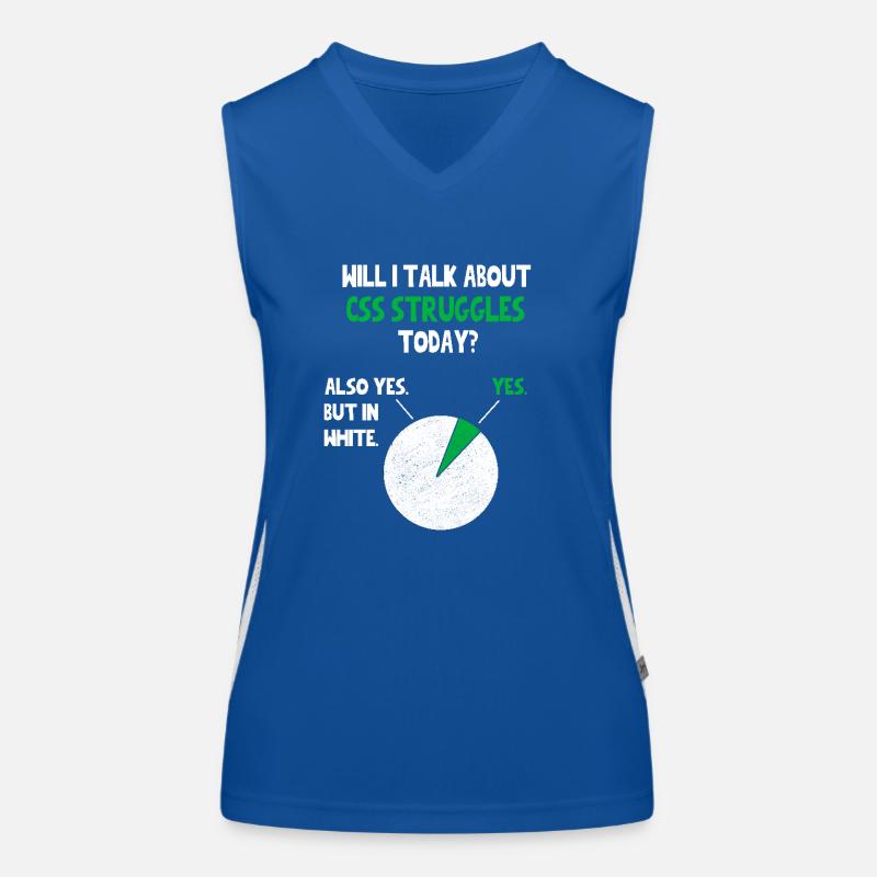 Coder Web Developer Programmer Will I talk about F Funktionelles Kontrast-Tank Top für Frauen