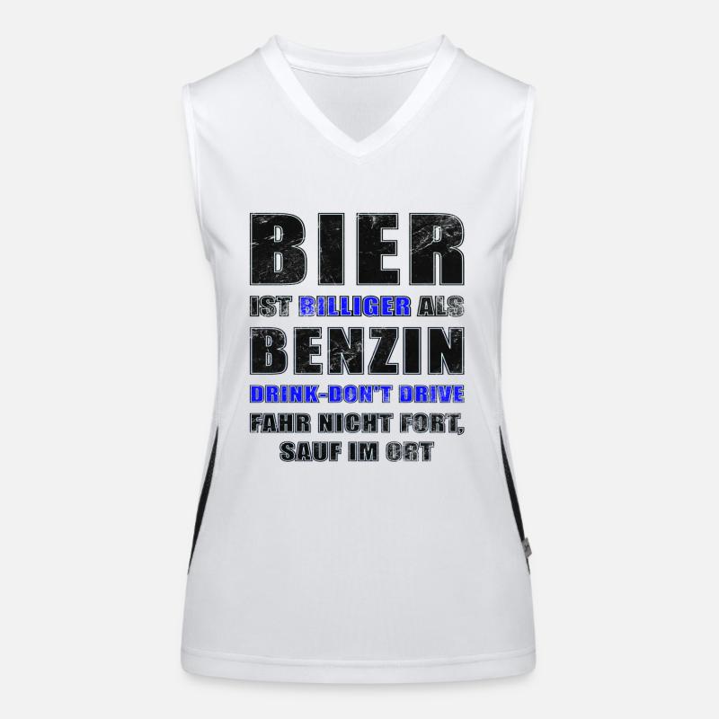 Bier Spruch Funktionelles Kontrast-Tank Top für Frauen