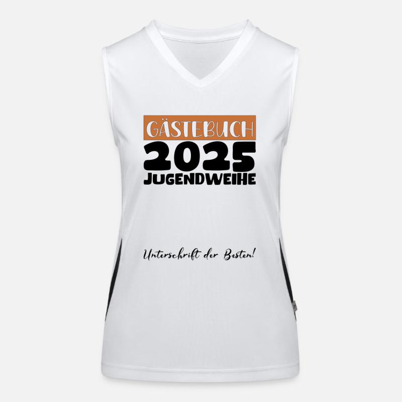 Jugendweihe 2025 Gästebuch Geschenk Mädchen Jungen Funktionelles Kontrast-Tank Top für Frauen