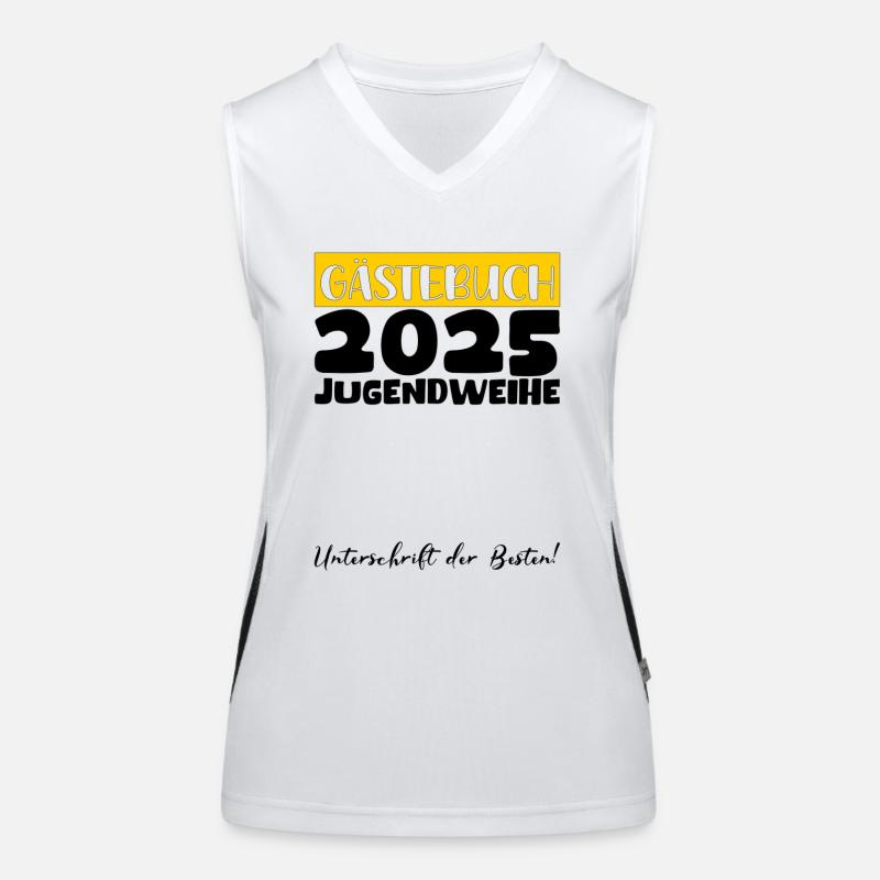 Jugendweihe 2025 Gästebuch Geschenk Mädchen Jungen Funktionelles Kontrast-Tank Top für Frauen