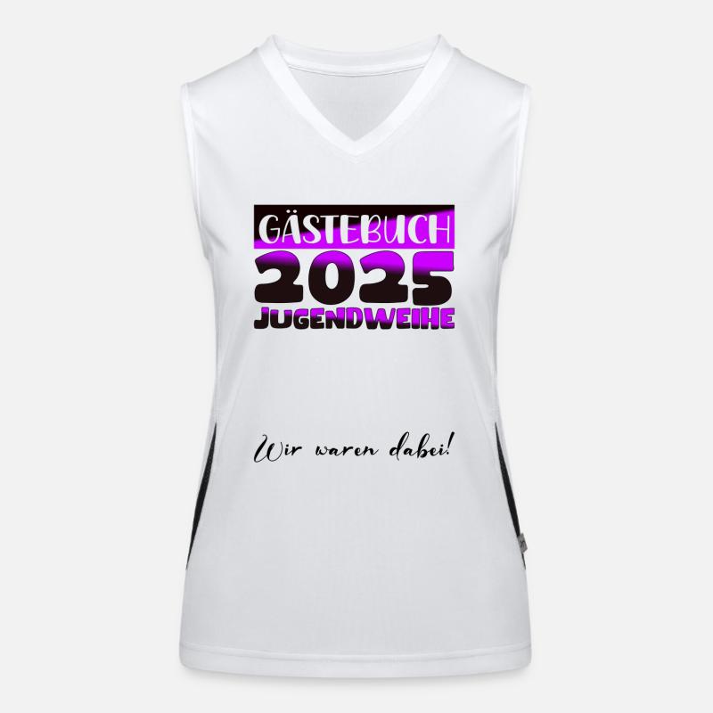 Jugendweihe 2025 Gästebuch Geschenk Mädchen Jungen Funktionelles Kontrast-Tank Top für Frauen