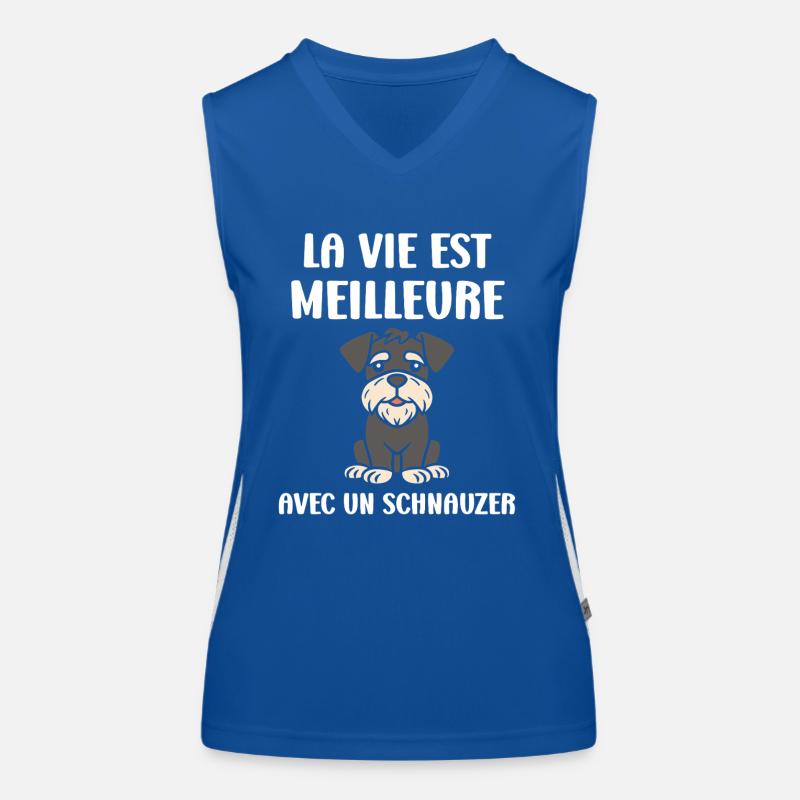 Schnauzer Débardeur respirant contrasté Femme