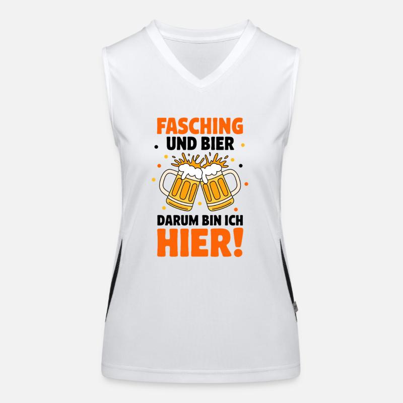 Fasching und Bier Karneval Funktionelles Kontrast-Tank Top für Frauen
