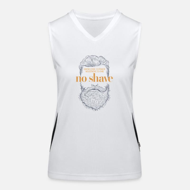 No Shave Beard Graphic Design No Shave Beard Graphic Women's Functional Contrast Tank Top