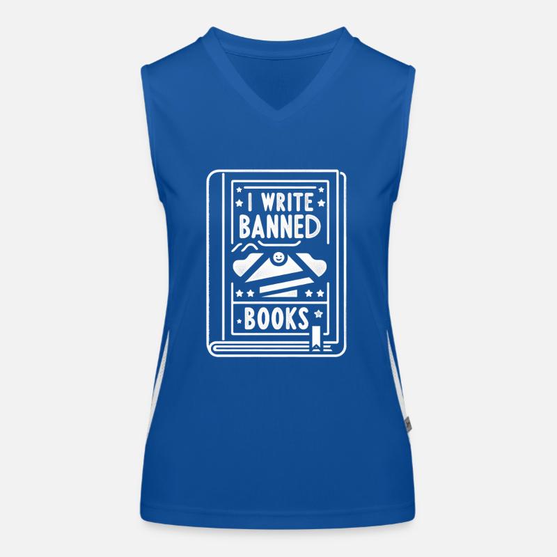 I Write Banned Books 20 Funktionelles Kontrast-Tank Top für Frauen