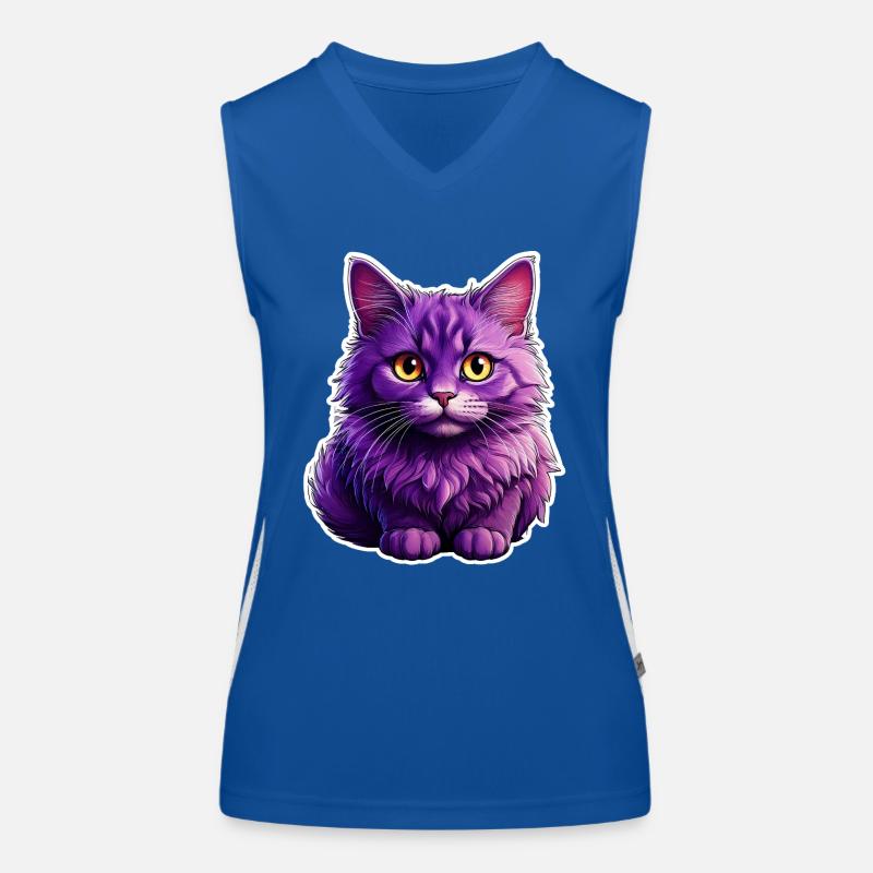 Cat modern design Women's Functional Contrast Tank Top