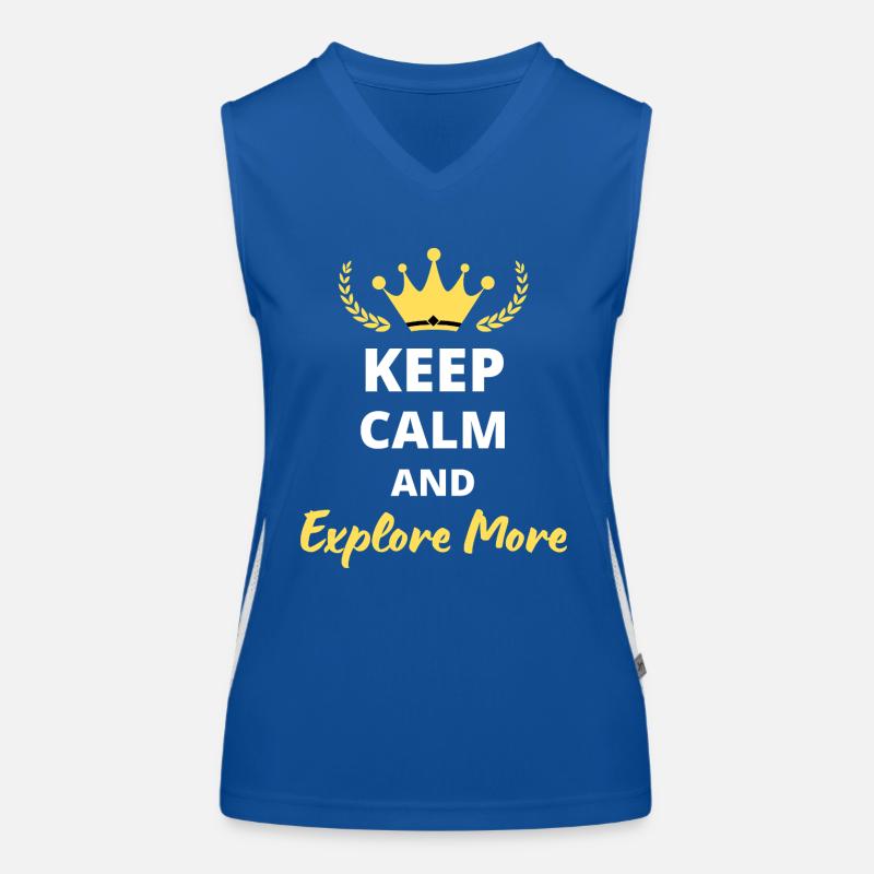 Keep Calm and Explore More Women's Functional Contrast Tank Top