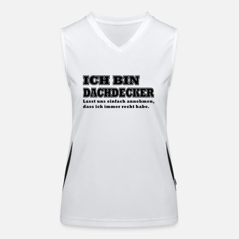 ich bin dachdecker Funktionelles Kontrast-Tank Top für Frauen