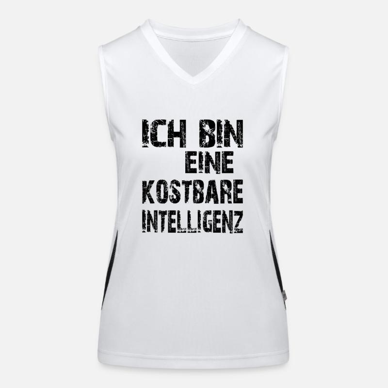 KI Spruch Ich bin eine kostbare Intelligenz Funktionelles Kontrast-Tank Top für Frauen