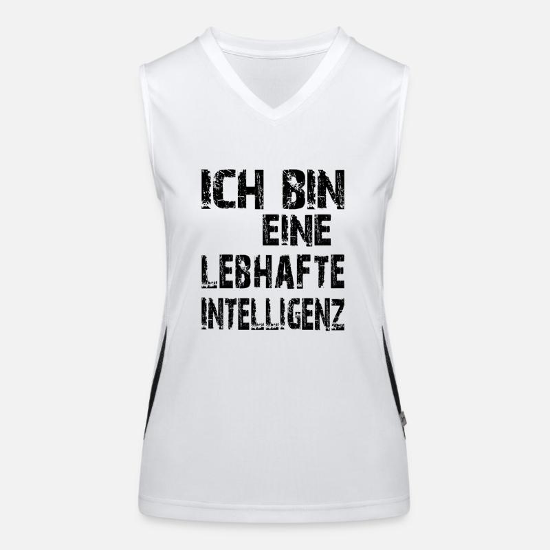 KI Spruch Ich bin eine lebhafte Intelligenz Funktionelles Kontrast-Tank Top für Frauen