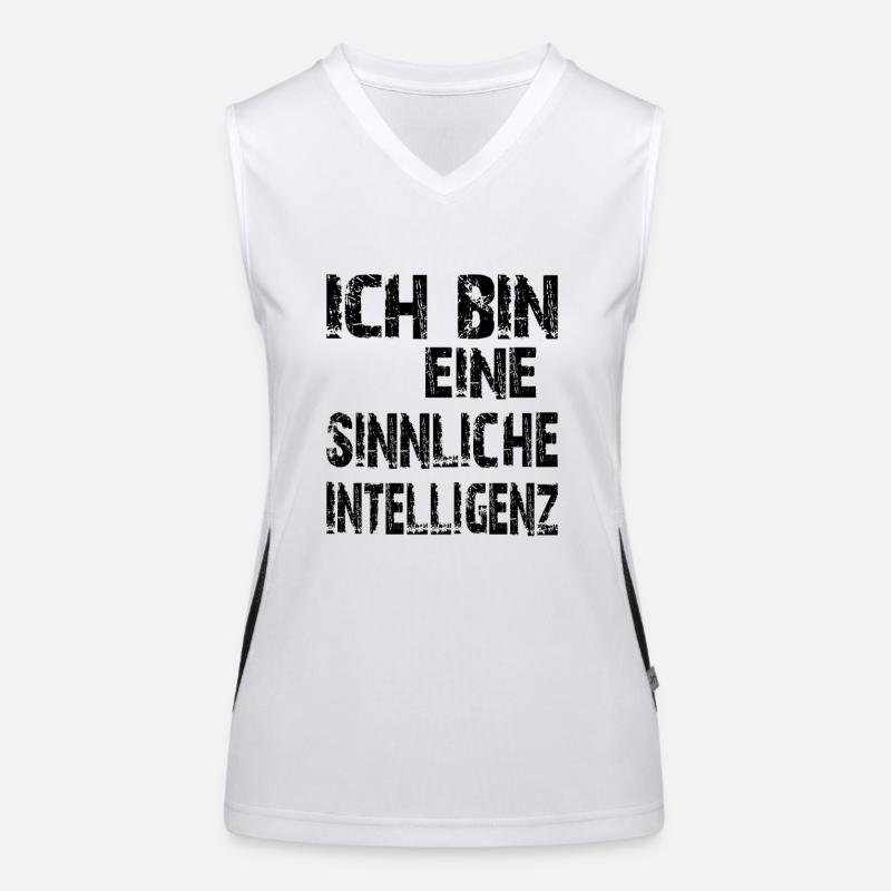 KI Spruch Ich bin eine sinnliche Intelligenz Funktionelles Kontrast-Tank Top für Frauen