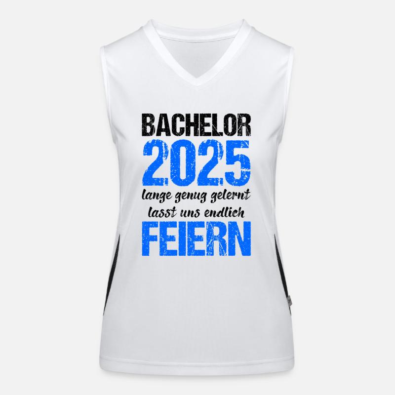 Bachelor 2025 Learned Enough Gift Student Uni - Women's Functional Contrast Tank Top - white/black