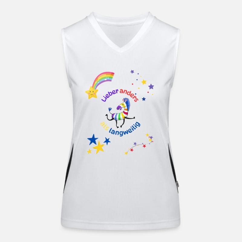 Lieber anders Funktionelles Kontrast-Tank Top für Frauen