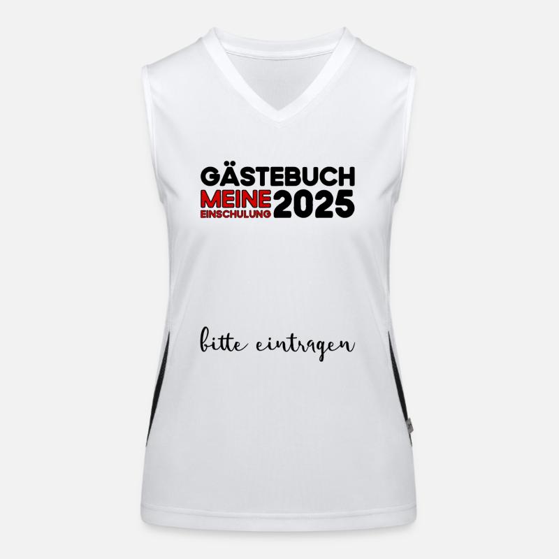Gästebuch Einschulung 2025 Junge Mädchen Schulkind Funktionelles Kontrast-Tank Top für Frauen