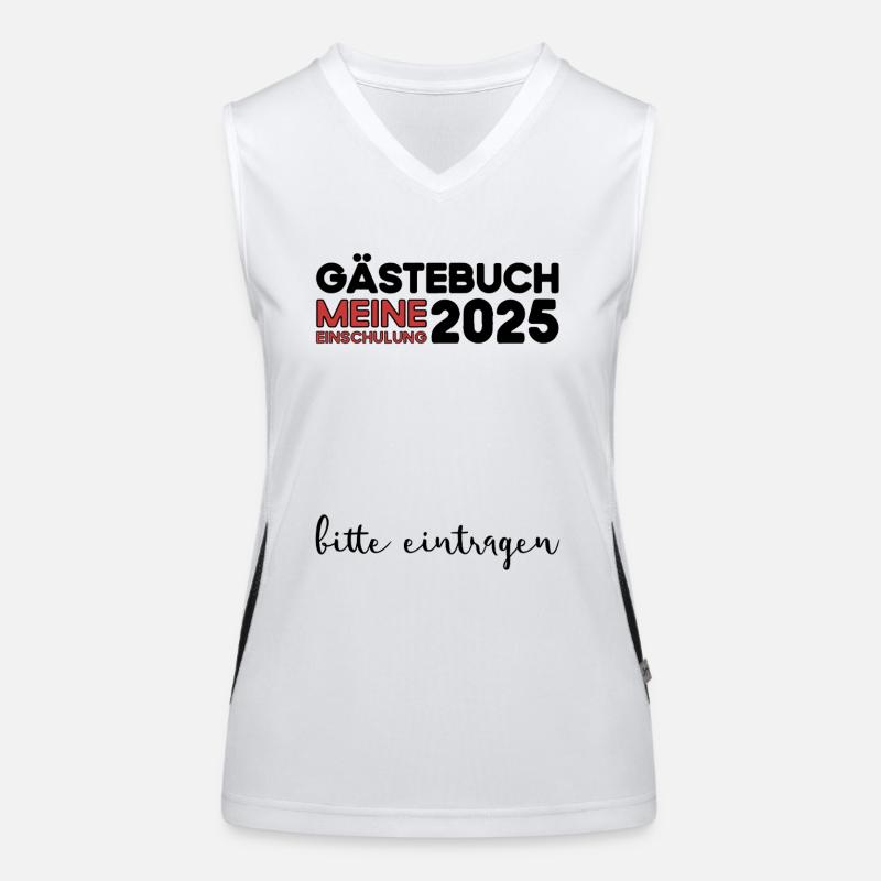 Gästebuch Einschulung 2025 Junge Mädchen Schulkind Funktionelles Kontrast-Tank Top für Frauen
